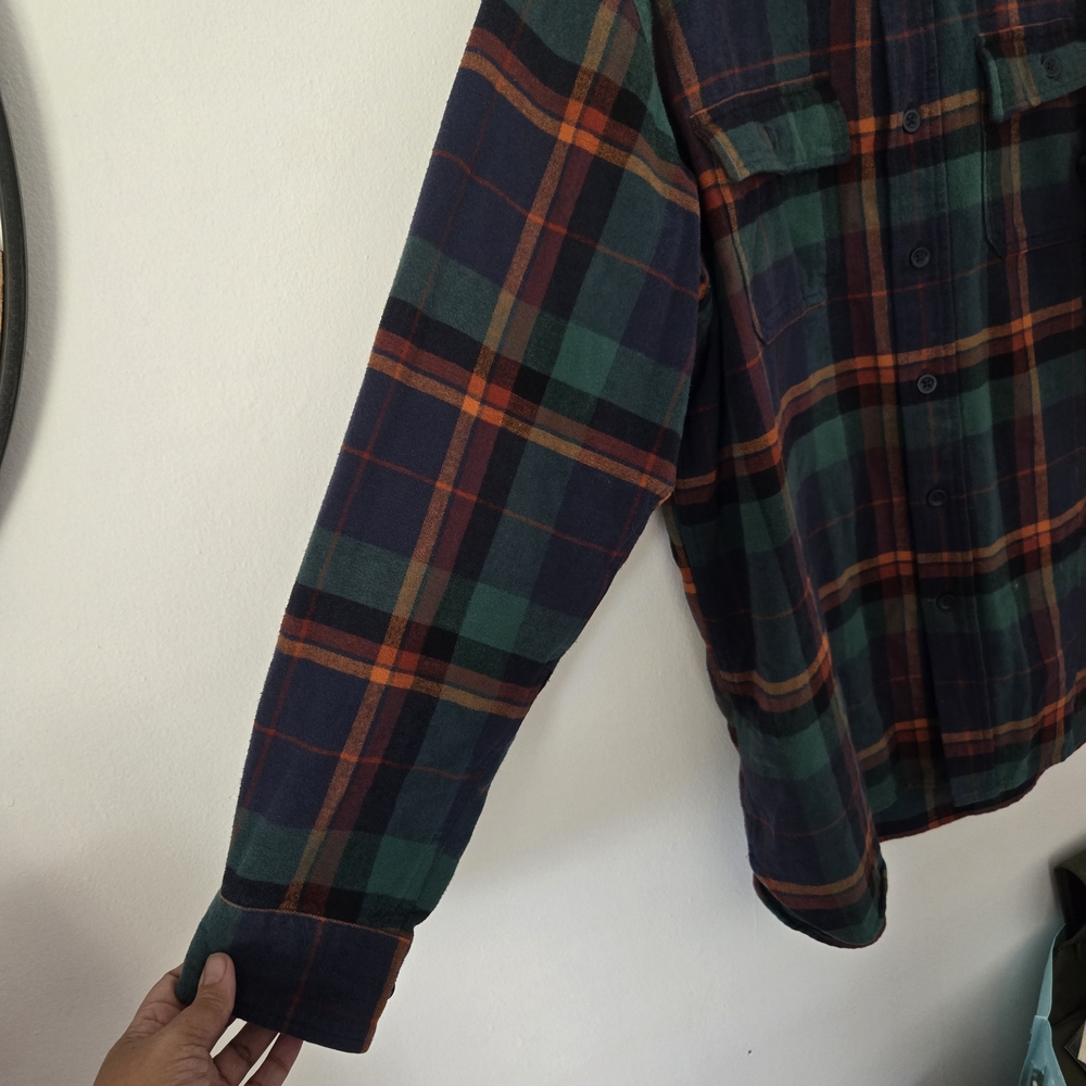 L.L.Bean Plaid Flannel Shirt Large Traditional Fit Cotton Button Up - Picture 6 of 12